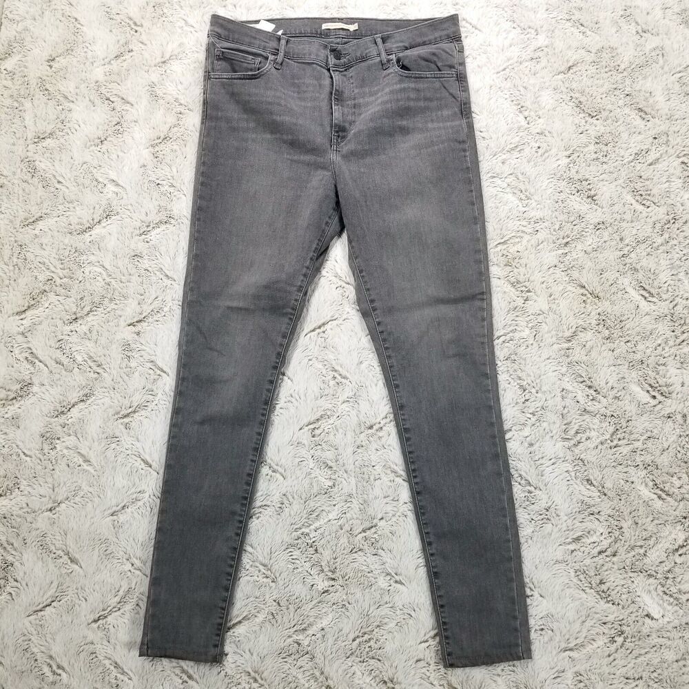 Levis‎ Jeans Womens 32×32 Gray 720 Big E High Rise Super Skinny Dark Wash Denim